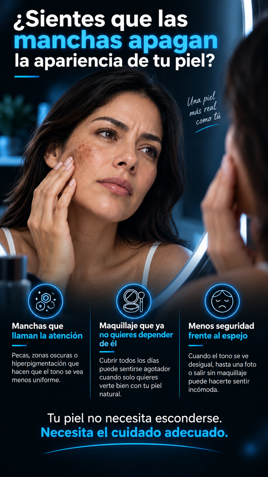Manchas, melasma y tono desigual en el rostro