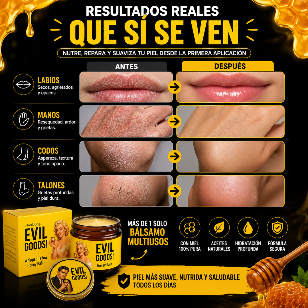 Resultados reales antes y después con Evil Goods Honey Balm