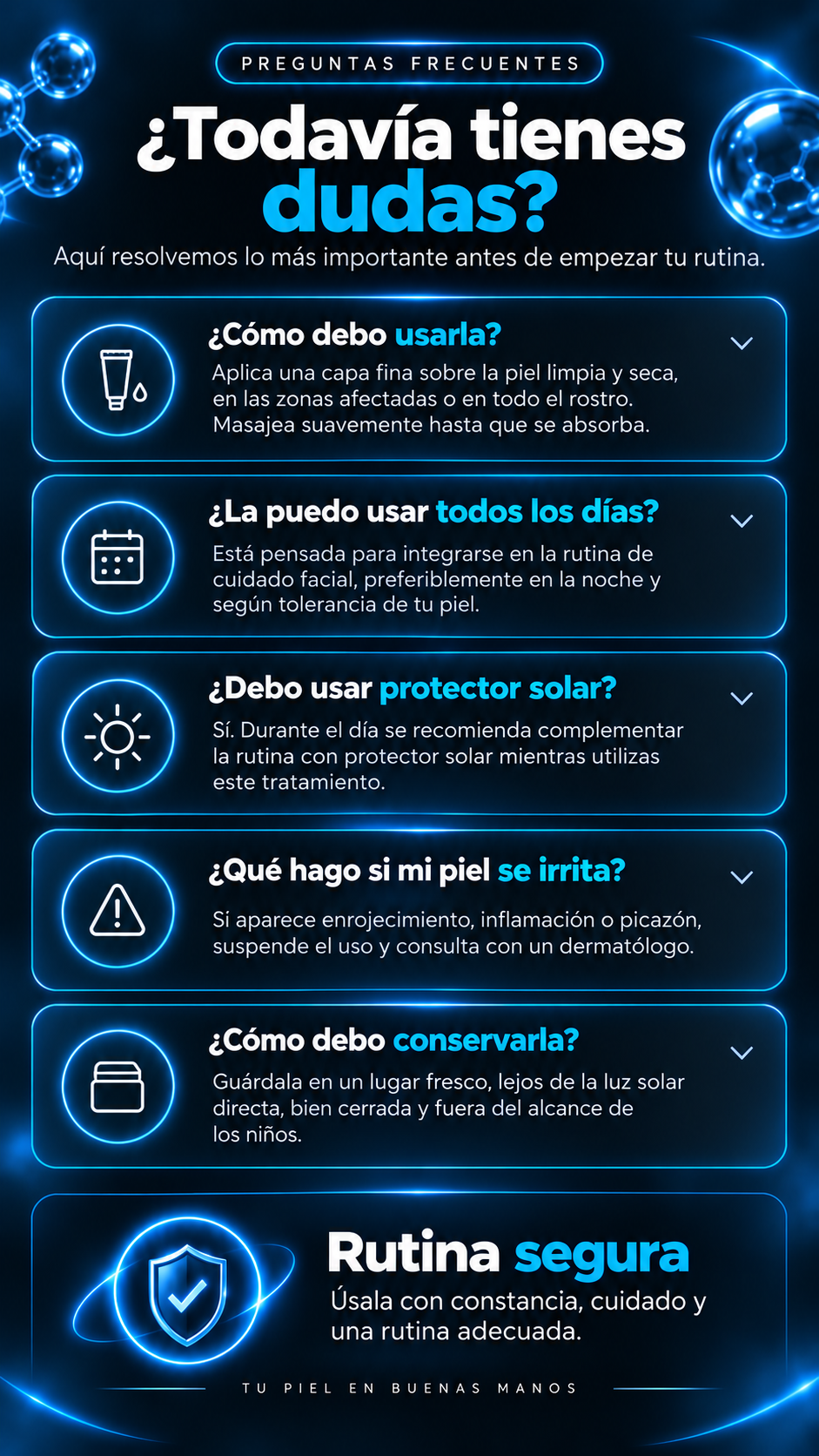 Preguntas frecuentes sobre el uso de Dr. Melaxin TX-CREAM