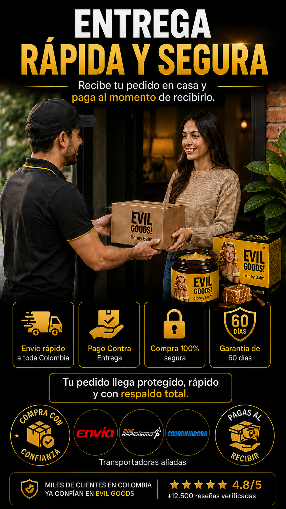 Entrega rápida y segura, pago contra entrega, garantía de 60 días