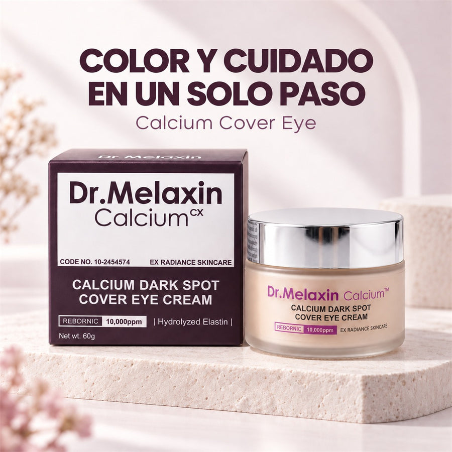 Dr. Melaxin Calcium Cover Eye 60 g, caja y frasco