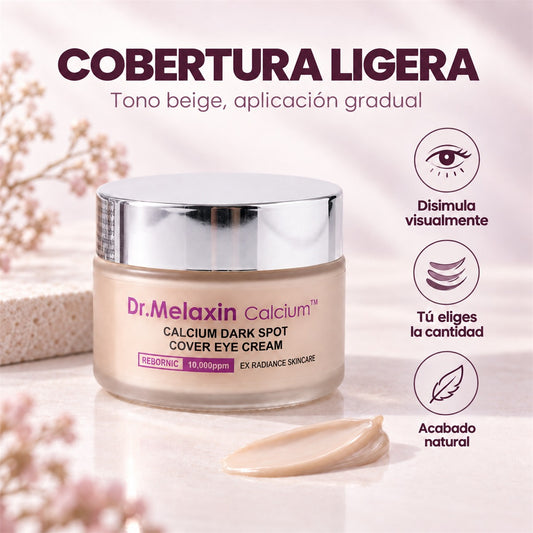 Crema de contorno beige de cobertura ligera Dr. Melaxin Calcium Cover Eye