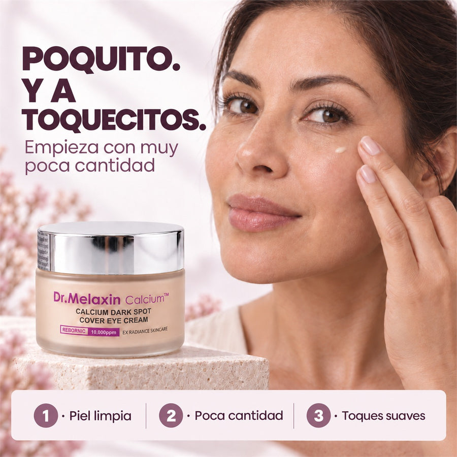 Cómo aplicar Dr. Melaxin Calcium Cover Eye: poca cantidad y a toquecitos